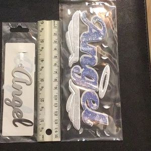 Angel Dimensional sticker and Angel metal tag